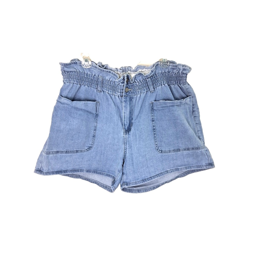 Stranger Things ASO Max Mayfield Paper Bag Mom Jean Shorts Size 20 Light Wash‎
